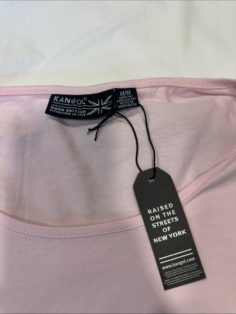 Kangol Light Pink Scoop Neck Tee with Hang Tag